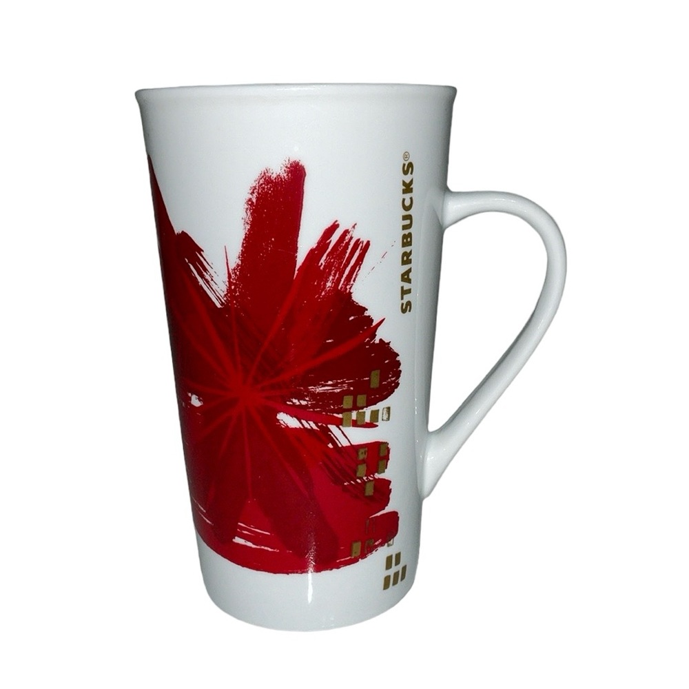 Starbucks red burst 16 ounce‎ mug from 2014. EUC - excellent used condition